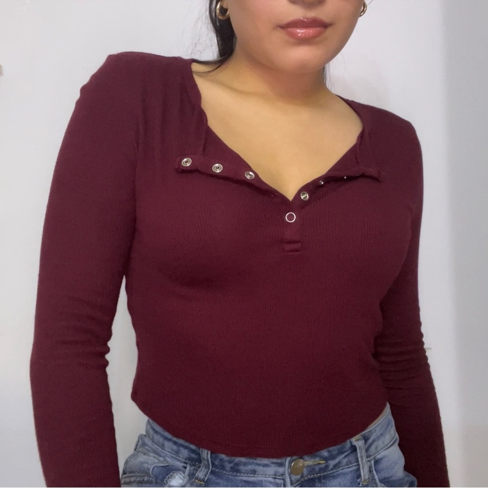 Forever 21 Maroon Long Sleeve (M)